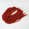 Natural Carnelian Beads Strands G-G338-8mm-01-3