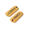 Tibetan Style Alloy Rectangle with Word Family Pendants TIBEP-Q043-057AG-RS-2