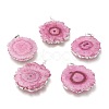 Dyed Natural Druzy Solar Quartz Crystal Pendants G-F693-01-S-2