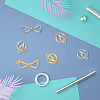 SUPERFINDINGS 16Pcs 8 Style Rack Plating Brass Clip-on Earring Findings KK-FH0005-37-4