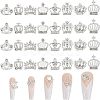 32Pcs 8 Style Crown Alloy Rhinestone Nail Art Cabochons MRMJ-FH0001-20-1