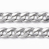 Non-Tarnish 3.28 Feet 304 Stainless Steel Cuban Link Chains X-CHS-H009-14P-1