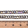 Electroplate Transparent Glass Beads Strands EGLA-N022-09A-B03-4