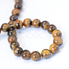 Grade AB Natural Tiger Eye Round Bead Strands X-G-E334-4mm-17-2