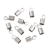 304 Stainless Steel Fold Over Crimp Cord Ends STAS-P434-05D-P-1