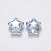 Transparent Spray Painted Glass Beads GLAA-R211-04-G02-2