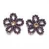 Glass Seed Beads Pendants FIND-R086-06F-2