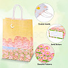 10Pcs 2 Colors Paper Flower Pattern Printed Carry Storage Tote Bags ABAG-TA0001-49A-5