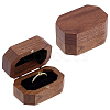 Octagon Wooden Ring Magnetic Boxes CON-WH0107-123A-1