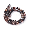 Natural Striped Agate/Banded Agate Beads Strands X-G-G582-8mm-45-2