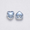 Transparent Spray Painted Glass Beads GLAA-R211-02-D04-2
