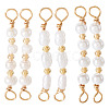 6Pcs 3 Styles Natural Cultured Freshwater Pearl Beaded Connector Charms PALLOY-TA00269-1