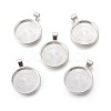 Metal Alloy Pendant Cabochon Settings X-PALLOY-A15654-S-1