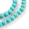 Synthetic Turquoise Beads Strands TURQ-G106-6mm-02D-3