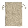 Christmas Printed Burlap Packing Pouches Drawstring Bags ABAG-Q053-02A-12-2