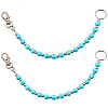 2Pcs Synthetic Turquoise Keychain HJEW-SC0002-27B-1