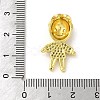 Rack Plating Brass Micro Pave CLear Cubic Zirconia Pendants KK-C053-06B-G-3