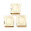 Brass Locket Pendants KK-P199-11G-1