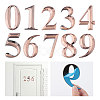 10Pcs 10 Styles 3D Digits ABS Plastic Room Number Plaque FIND-GL0001-47-1