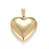 Ion Plating(IP) 316 Stainless Steel Locket Pendants X-STAS-N0016-04G-2