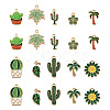 40Pcs 10 Styles Alloy Pendants ENAM-BT0001-10-2