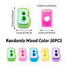 20Pcs UV Plating Opaque Acrylic European Beads OACR-TADJ0001-16B-3