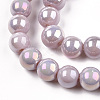 Electroplate Opaque Glass Beads Strands GLAA-T032-P8mm-AB07-2