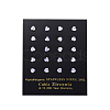 Cubic Zirconia Ear Studs X-EJEW-E098-H-02-1