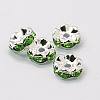 Brass Rhinestone Spacer Beads RSB030NF-10-1