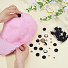 30 Bags Cloth Covered Alloy Buttons BUTT-PH0001-68-3