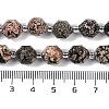 Natural Snowflake Obsidian Beads Strands G-O201B-133G-4