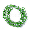 Handmade Evil Eye Lampwork Beads Strands X-LAMP-S191-02C-02-1