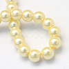Baking Paint Pearlized Glass Pearl Round Bead Strands HY-Q330-8mm-21-4