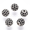 Rack Plating Brass Cubic Zirconia Beads ZIRC-S001-6mm-B03-1