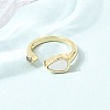 Brass Micro Pave Cubic Zirconia Open Cuff Rings CU-CBA4898-08G-07-3
