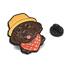 Poodle in Bucket Hat  Alloy Enamel Pins AL-CBA6DDE-03A-3
