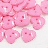 Acrylic Heart Buttons BUTT-E071-B-05-1