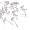 925 Sterling Silver Flat Pad  Stud Earring Findings STER-K167-045D-S-4