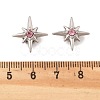 Rhinestone Star Clip-on Earrings EJEW-B116-01P-03-5