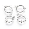Brass Clip-on Hoop Earrings LS-KK-L169-06P-1