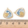 304 Stainless Steel Enamel Pendants STAS-U057-11G-C-3