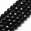 Natural Dyed & Heated Black Onyx Beads Strands X-G-D840-23-10mm-1