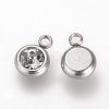 201 Stainless Steel Rhinestone Charms X-STAS-S068-04-1