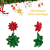 ANATTASOUL 4 Pairs 4 Colors Christmas Star Alloy Dangle Stud Earrings for Women EJEW-AN0002-26-3