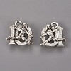 Tibetan Style Alloy Pendants TIBEP-GC149-AS-RS-1