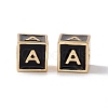 Rack Plating Brass Enamel Beads KK-B060-04G-01A-2