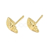 Brass Shell Shape Stud Earrings for Women KK-A172-37G-2