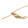 304 Stainless Steel Cable Chain Necklace for Women NJEW-G104-03G-3