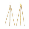 Brass Big Chain Tassel Pendants X-KK-S355-003-NF-1