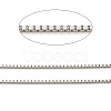 Anti-Tarnish Rhodium Plated 925 Sterling Silver Box Chains STER-F052-09P-2